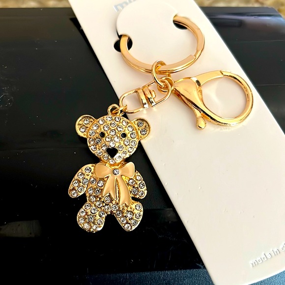 NIP- Adorable 3” Teddy Bear with Bow Keychain - Picture 2 of 9